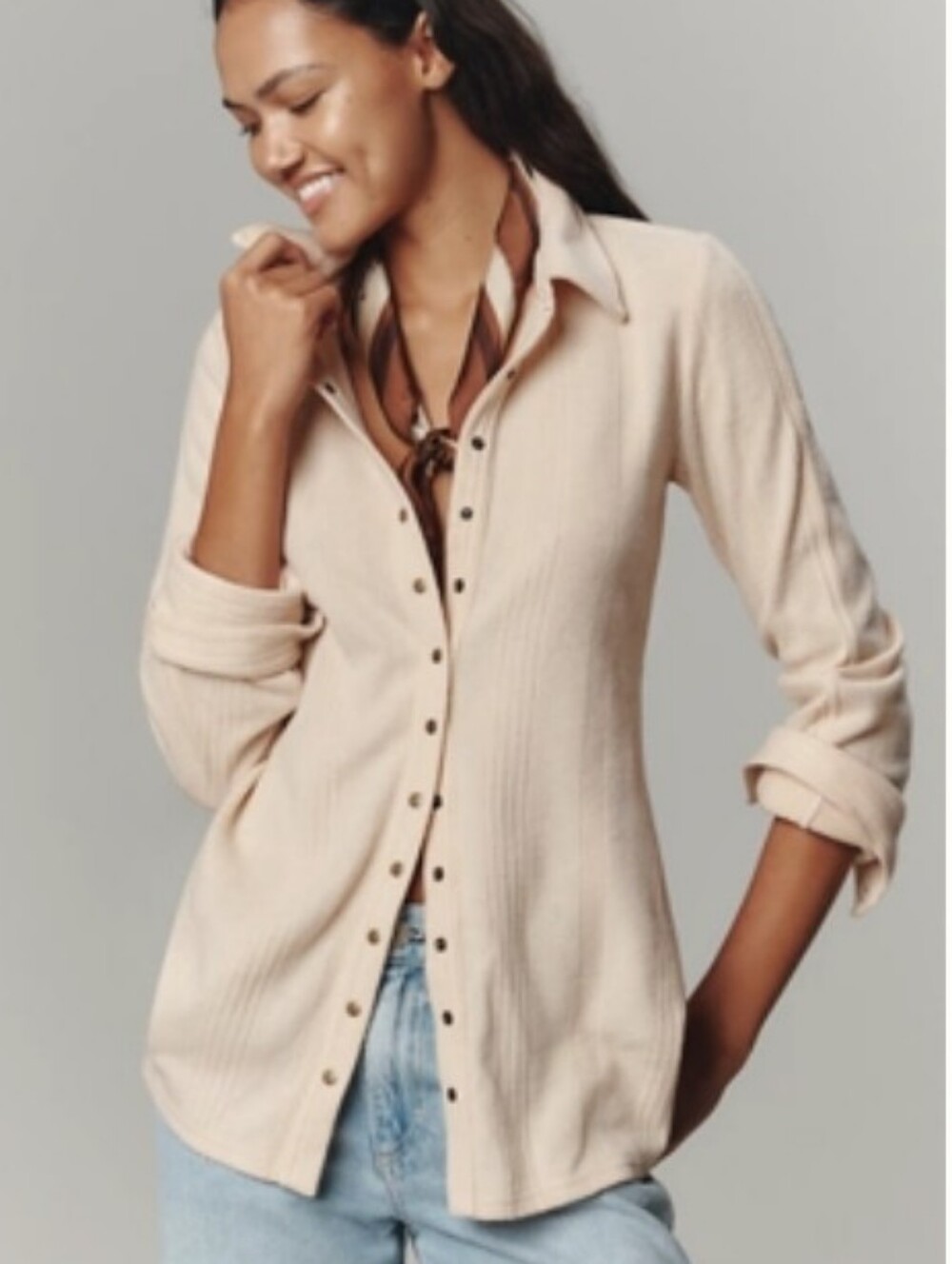 NWT Pilcro Brushed Buttondown Cardigan Sweater